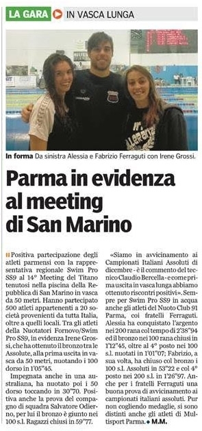 meeting di San Marino - Nuoto Club 91 Parma 